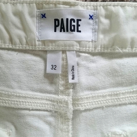 PAIGE STYLE#:INDIO ZIP MID RISE WHITE SHORTS SZ:32 - Picture 8 of 9